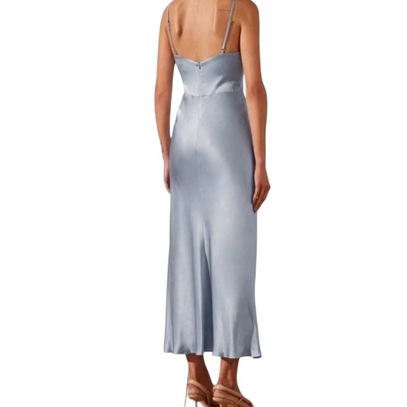 Shona Joy - NWT Shona Joy Angelica Keyhole Lace Midi Dress In Powder Blue Sz 6 - Picture 2 of 10